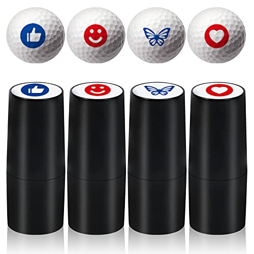 Uoeo 4 Stück Golfball-Stempel, personalisierte Golfball-Marker, Golfball-Marker, individuelle Golfball-Marker für Golfer, Geschenk, Golf-Lernende