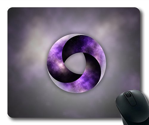 Yanteng (Precision Lock Edge Mouse pad) Circle Space Background Wallpaper Starring Gaming Mouse pad Mouse mat for mac or Computer