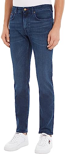 Tommy Hilfiger Herren Straight Jeans Core Denton, Blau (New Dark Stone 919), W28/L30