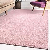 Impression Wohnzimmerteppich - Hochwertiger Öko-Tex zertifizierter Flächenteppich - Solid Color Teppich Hellrosa - Größe 80x150