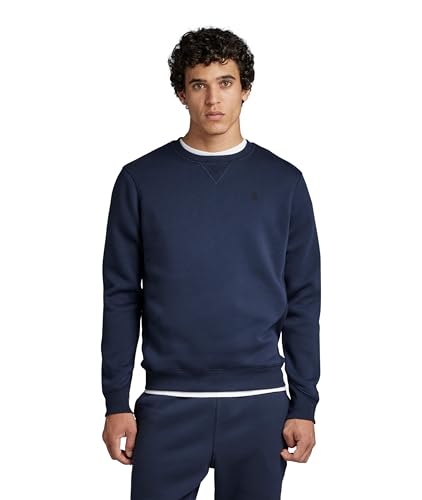 G-STAR RAW Herren Premium Basic Sweatshirt, Blau (Sartho Blue C235-6067), (Herstellergröße: XX-Large)