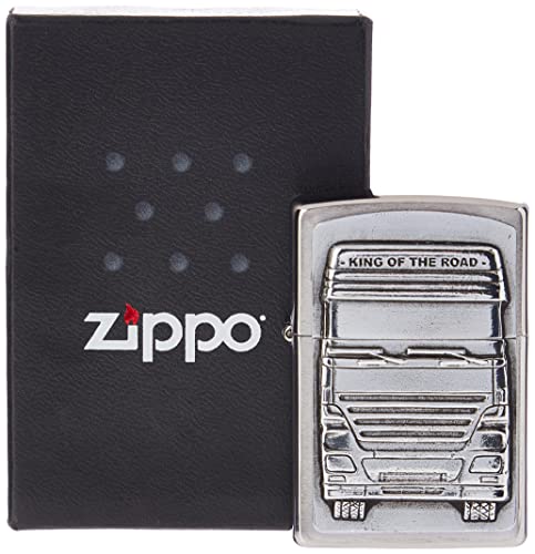 Zippo 200 King of The Road Emblem Feuerzeug, Messing