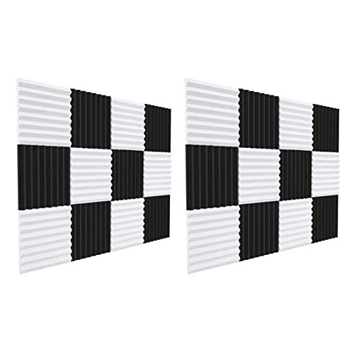CRAKES 24-teiliges Schaumstoff-Panel, Schalldämmung, schallisolierend, 2,5 x 30 x 30 cm