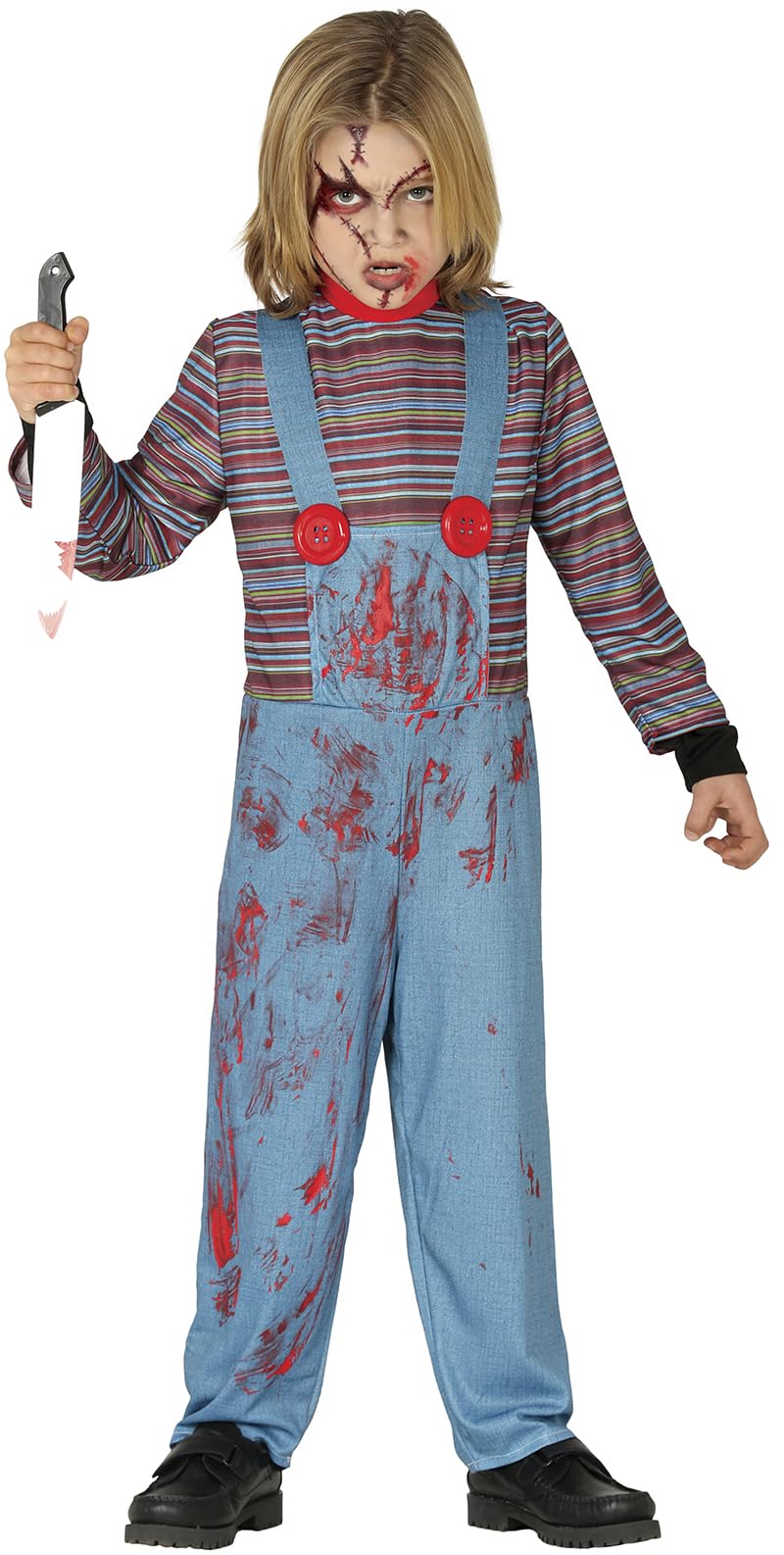 Guirca - Kostüm Chuckie Kind 5/6 Jahre, Farbe Blau und Rot, von 5 bis 6, 87798