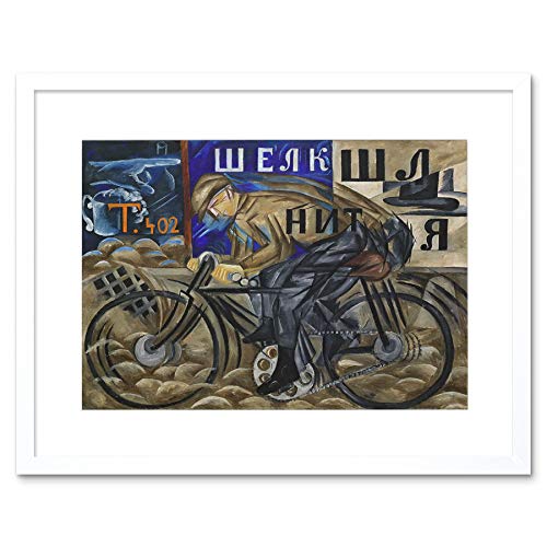Wee Blue Coo GONCHAROVA THE CYCLIST FRAMED ART PRINT F12X11073