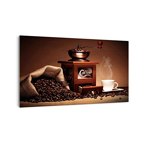 DekoGlas Küchenrückwand 'Kaffeemühle Bohnen' in div. Größen, Glas-Rückwand, Wandpaneele, Spritzschutz & Fliesenspiegel
