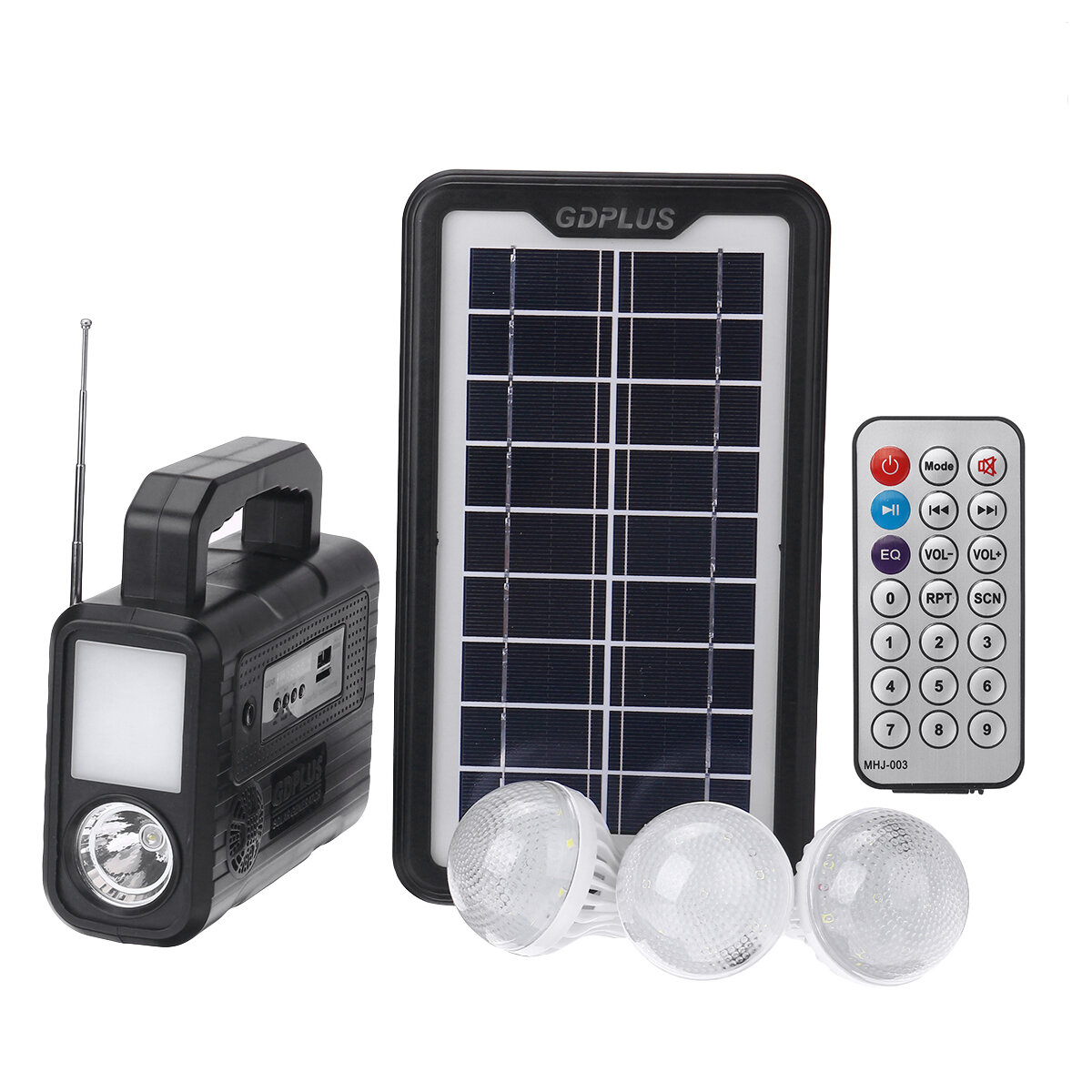 Tragbares 6-V-3,5-W-Solarpanel für den Außenbereich mit superheller Energiesparlampe und Bluetooth-Radio FM