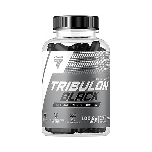 Trec Nutrition Tribulon Black Package of 1 x 120 Kapseln – Burzeldorn - Tribulus Terrestris-Extrakt - Testosteron-Booster - 95% Saponine - Test-Boost - Muskelwachstum