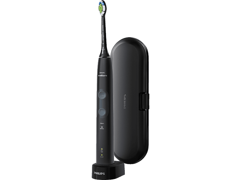 PHILIPS Sonicare HX6830/53 ProtectiveClean 4500 Elektrische Zahnbürste Schwarz, Reinigungstechnologie: Schalltechnologie