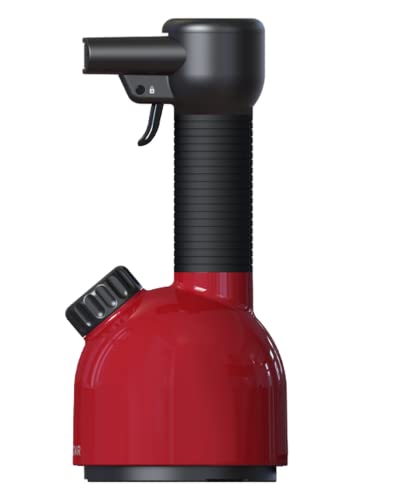 Laurastar IGGI Intense Red Tragbare Dampfreiniger und -Glätter, Desinfiziert und Dekontaminiert Textilien und Gegenstände, Praktisch, Elegant und Kompakt (Rot)