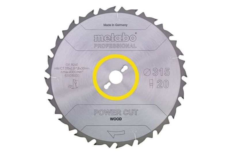 METABO Sägeblatt "power cut wood - professional", 254x2,4/1,8x30, Z24 WZ 5° neg. (628220000)