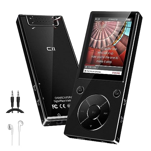 CCHKFEI 32GB MP3-Player Bluetooth 2,4 Zoll Farbbildschirm HiFi Metal Music MP3 Player mit Bluetooth Lautsprecher FM-Radio Diktiergerät für Reisen Laufen
