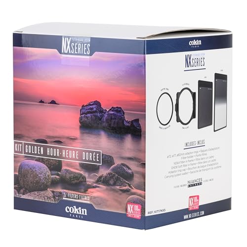 COKIN NX-Series Golden Hour-Set mit 100mm Filterhalter + ND64 + GND8-Soft + 2X Filterrahmen + Tasche + ø72/77/82mm Adapter-Ring + zubehör