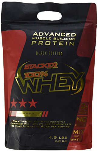 Stacker2 100 Prozent Whey Protein Proteinshake Eiweißshake Eiweiß Bodybuilding (Vanilla 2 kg)