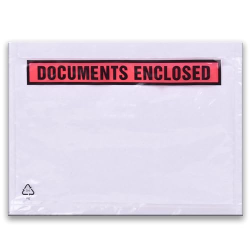 Triplast 3000 x A5 bedruckte Dokumententaschen (225 x 165 mm) | transparente Kunststoff-Umschläge/Hüllen/Taschen/Brieftaschen | Befestigen Sie Rechnungen, Packlisten und Liefernotizen an Paketen