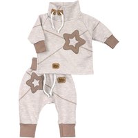 Baby Sweets 2tlg Set Shirt + Hose Patchwork Sterne beige