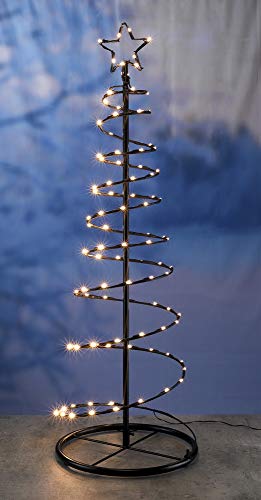 HI Weihnachtsbaum 120 cm aus Metall Tannenbaum Christbaum 100 warmweiße LED