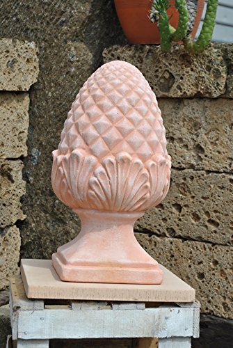 Kunert-Keramik Pinienzapfen,neues Modell,Terracotta,hell,frostfest,41cm