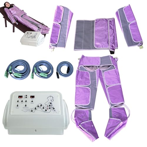 Luftkompressions-Massagegerät (24 Airbags), für Ganzkörper-Pressotherapie, Massage, Lymphdrainage, Zirkulation und Muskelentspannung, Körperschlankung, Gewichtsverlust, 3 Intensitätsstufen
