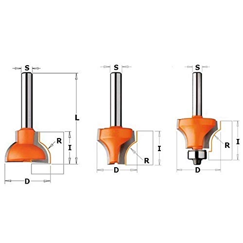 CMT Orange Tools 955.307.11 M - Erdbeere Radio-Form (F) HW S 8 D 25 x 19 R 10