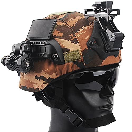 AQzxdc Mich 2000 Taktischer Helm, mit Airsoftbrille, Taschenlampe und NVG Halterung, für Outdoor-Paintball-Jagd und CS-Schießen,Sets d