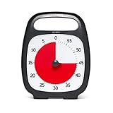 Time Timer PLUS 60 Minute Visueller Analog-Timer (weiß) optionaler akustischer Alarm (Lautstärkeregler) Kein lautes Ticken; Zeitmanagement-Gerät