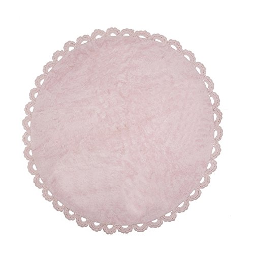 Ideenreich Chanel Teppich rund waschbar 140cm, Baumwolle, rosa, 140 cm Dia