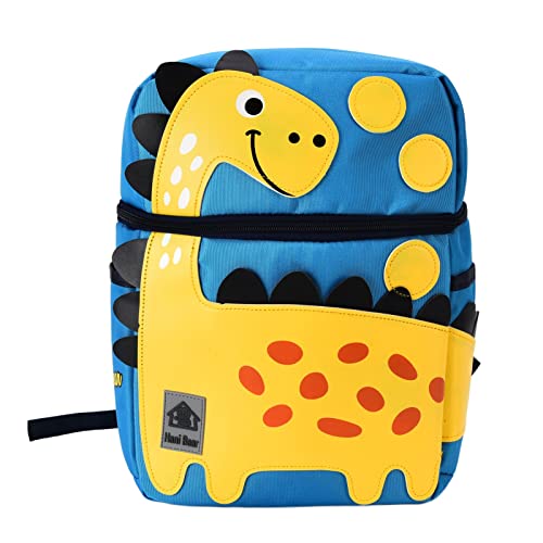 Toddler Backpack Anti-lost Cute Dinosaur Lightweight Schoolbag With Seat Belt Preschool Children 3D Backpack Cute Zoo(Himmelblau)
