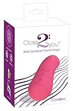 Close2You Auflegevibrator - wasserdichter Mini-Vibrator für Frauen, wiederaufladbarer Stimulator zum Auflegen, Klitorisreizer aus Silikon, rosa
