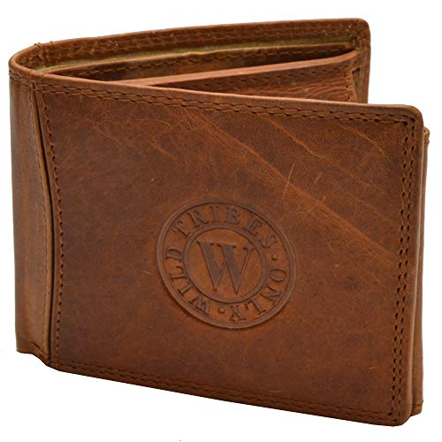 Rustikal stabil Vintage echt Leder Geldbörse mit RFID Schutz Voll Leder Herren Portemonee