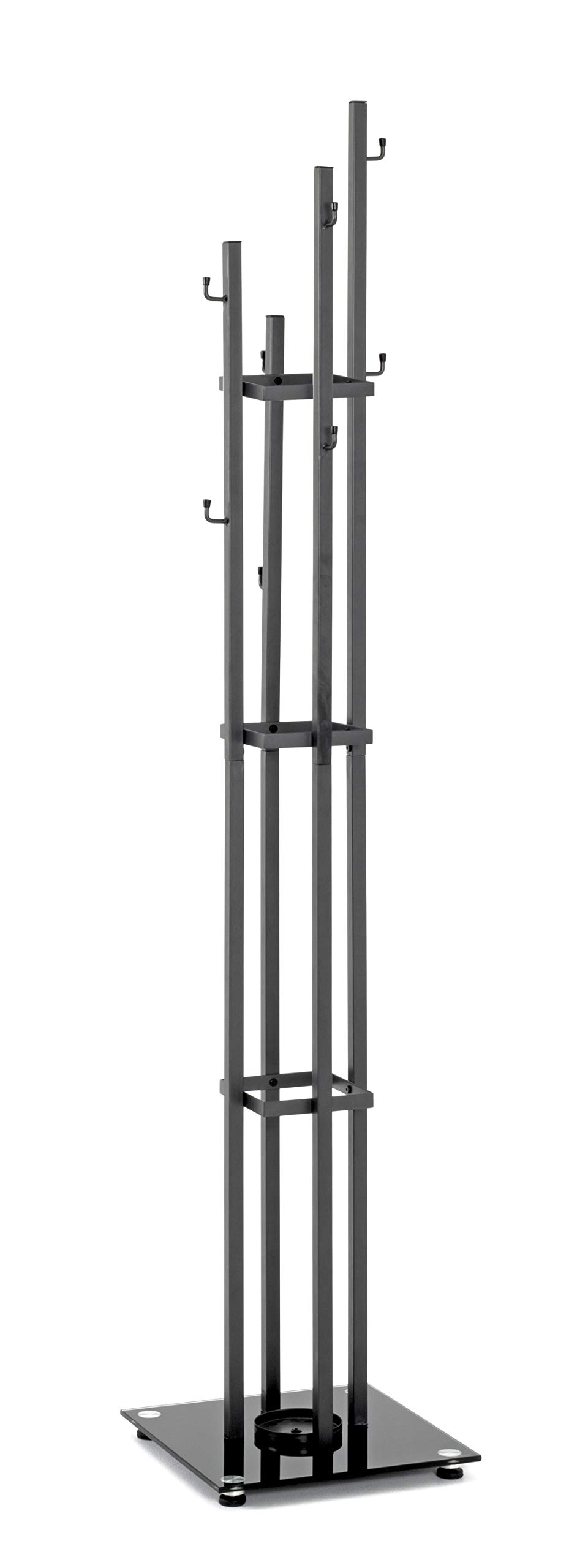 HAKU Möbel Garderobenständer, Metall, anthrazit-schwarz, B 35 x T 35 x H 183 cm