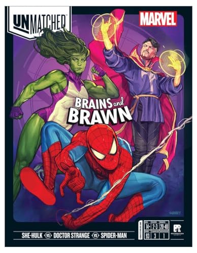 Restoration Games Unübertroffene Marvel Brains and Brawn - Taktisches Kampfspiel mit Doctor Strange, She-Hulk und Spider-Man