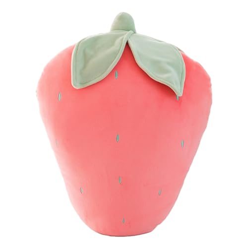 EXQUILEG Erdbeer Kissen - Weiches Fruchtkissen für Kinder und Erwachsene - Niedliche Home-Dekoration und umarmbares Geschenk für Jungen und Mädchen (Rosa,60cm)