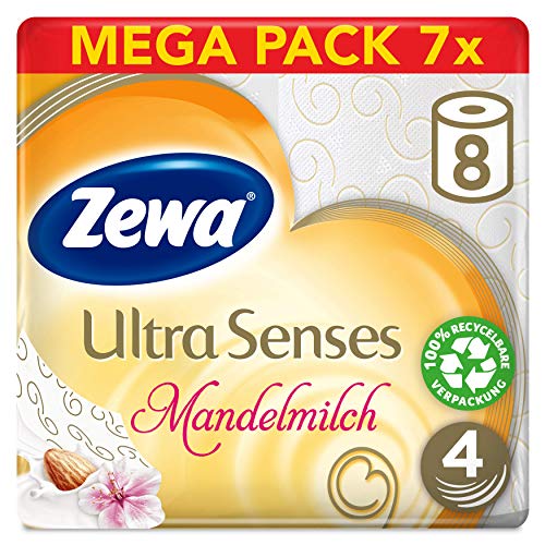 Zewa Toilettenpapier trocken Ultra Senses Riesenpackung (7 x 8 Rollen)