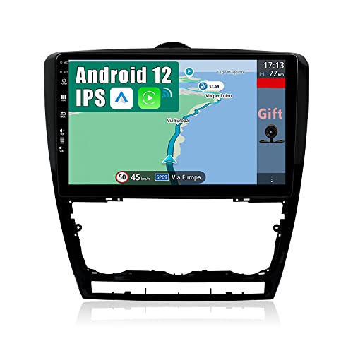 YUNTX Android 10 Autoradio Radio mit navi für VW Skoda Octavia (2007-2014): DAB digitalradio/Bluetooth 5.0/WiFi/Doppel 2 din/10.1" Bildschirm/2G+32G/SWC/4G/USB-Auto zubehör europakarte