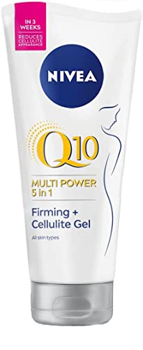 NIVEA Q10 Straffende + Good-bye Cellulite Gel Creme (200ml, 2 Stück), Anti Cellulite Creme mit Lotusextrakt und Co-Enzym Q10, spürbare Ergebnisse in 3 Wochen