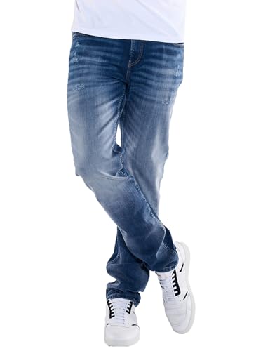 emilio adani Herren Herren Super-Stretch-Jeans Slim fit, 36267, 36267, Brilliantblau in Größe 34/32