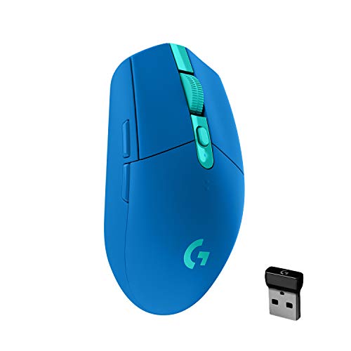Logitech G305 Lightspeed Wireless Gaming Maus, HERO 12000 DPI Sensor, 6 Programmierbare Tasten, 250 Stunden Akkulaufzeit, Benutzerdefinierte Spielprofile, Englische Verpackung - Blau