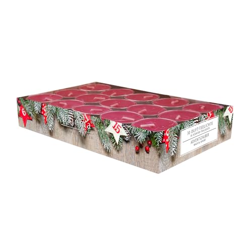 pajoma Teelichte Adventszauber, 12er Pack (12x 6 Teelichte Weihnachten)