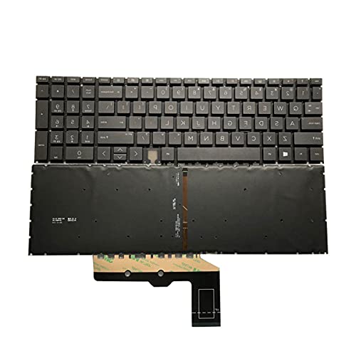Laptop-Ersatz-Tastatur mit US-Layout, Hintergrundbeleuchtung, für HP Envy 17-CG 17-CGxxx, 15-ED 15-EDxxx 15-ED0002TX, Schwarz