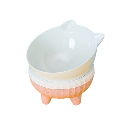 SUICRA Futternäpfe Feet 15 Oblique Pet Bowl Overturning-Proof Feeding Bowl (Color : Pink)