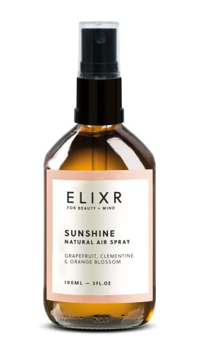 ELIXR Raumspray Sunshine 100ml I Grapefruit Mandarine Orangenblüte I 100% naturreine ätherische Öle I Raumduft, Duftspray, Lufterfrischerspray