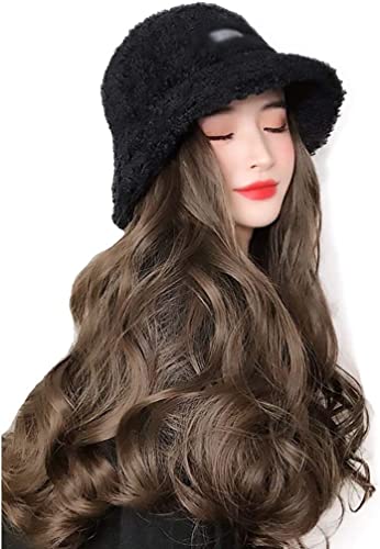 XXZY Damen-Echthaar-Perücken, langes Haar, große Welle, lockig, natürliche synthetische Perücken, geeignet für den täglichen Party-Anzieh-Perücken