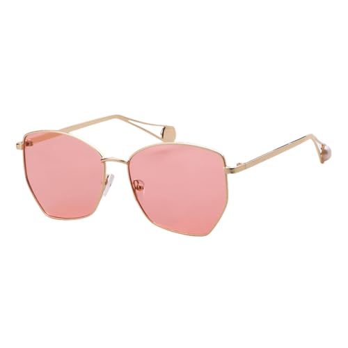 Mode Metall Quadratische Sonnenbrille Frauen Rosa Vintage Perle Rahmen Polarisierte Sonnenbrille, c3, Einheitsgröße