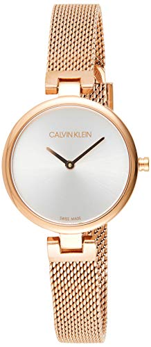 Calvin Klein Damen Analog Quarz Uhr mit Paqué or Armband K8G23626