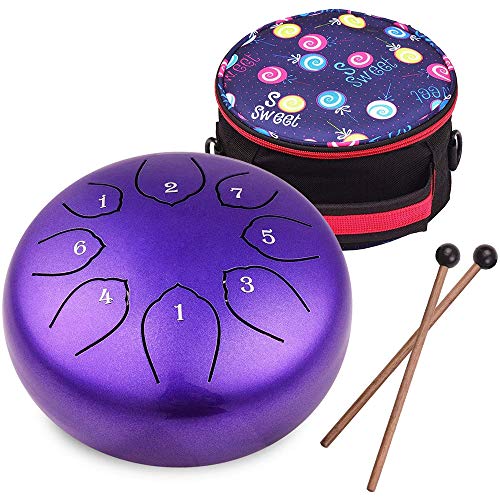 Musfunny Steel Tongue Drum 8 Notes 6" violett