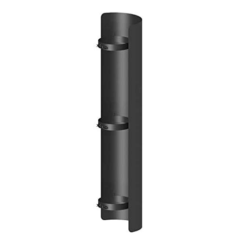 Ø 180 mm Ofenrohr Strahlungsschutz 100 cm Schwarz - 2mm Stahlblech - Sensotherm Beschichtung - für den Sichtbereich geeignet - Hitzeschutzblech - Ofenrohrschutzblech