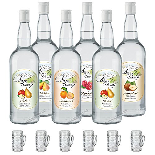 Alpenschnaps Steinbeisser Mischpaket 6 x 1,0l