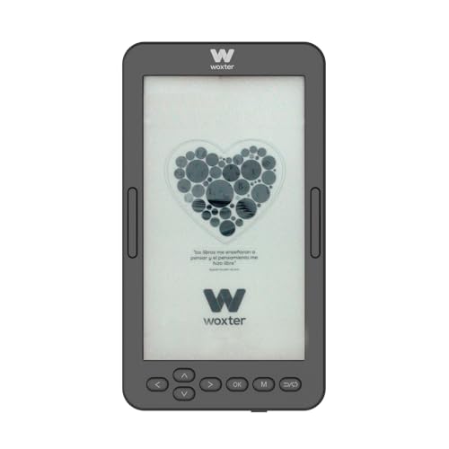 Woxter E-Book Scriba 195 S - Schwarzkompaktleser von elektronischen Büchern mit 4,7 Zoll (960x540, E-Ink Pearl White Screen, EPUB, PDF) 4 GB, mehr als 2000 Bücher, Schwarze Farbe
