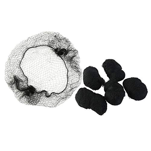 Lurrose Frcolor 100 Stück wiederverwendbare Haarnetze, unsichtbare elastische Kanten, Netz, Haarnetz, Haarnetz, Haarschmuck, für Frauen und Mädchen, 50 cm